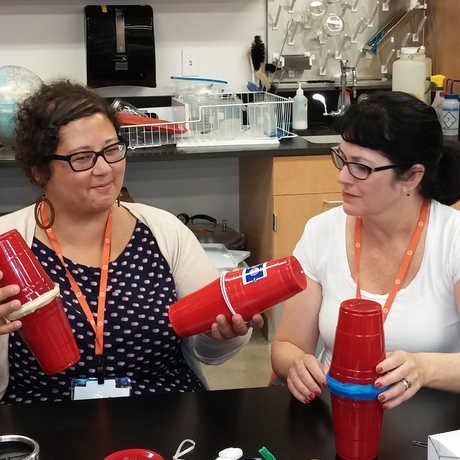teachers explore sound cups