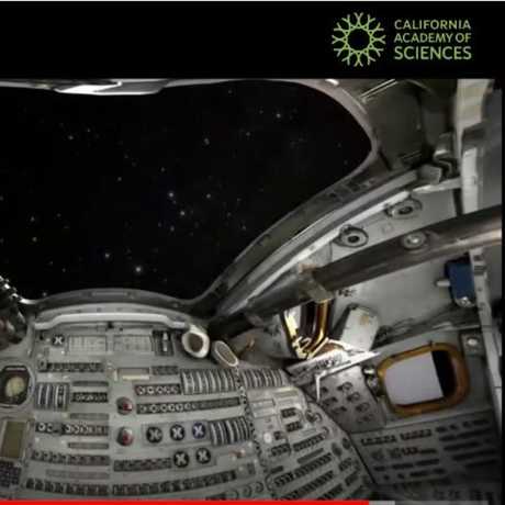 A planetarium programs specialist guides you in a virtual spacecraft.
