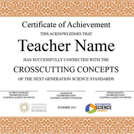 Crosscutting Concepts Certificate