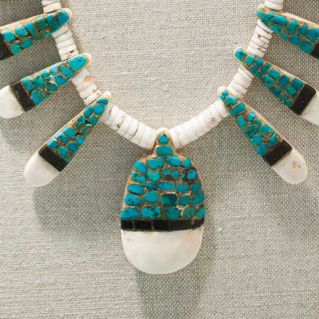 Native American turquoise and shell necklace 