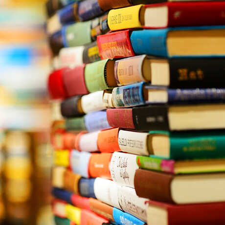 Stack of colorful books