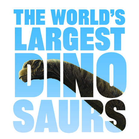 Wordmark for Worlds Largest Dinosaurs exhibit