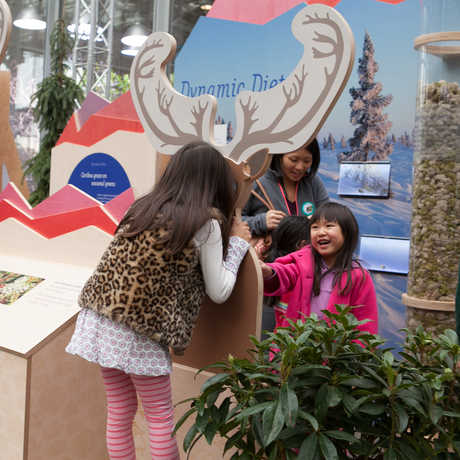 Children at an exhibit during 'Tis the Season for Science