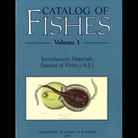 Picture of the Catalog of Fishes volume 1