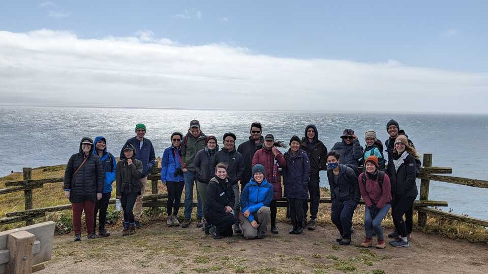 Image of Hive members at Chimney Rock view point.