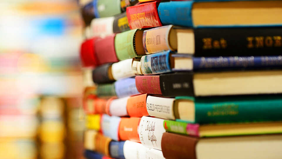 Stack of colorful books