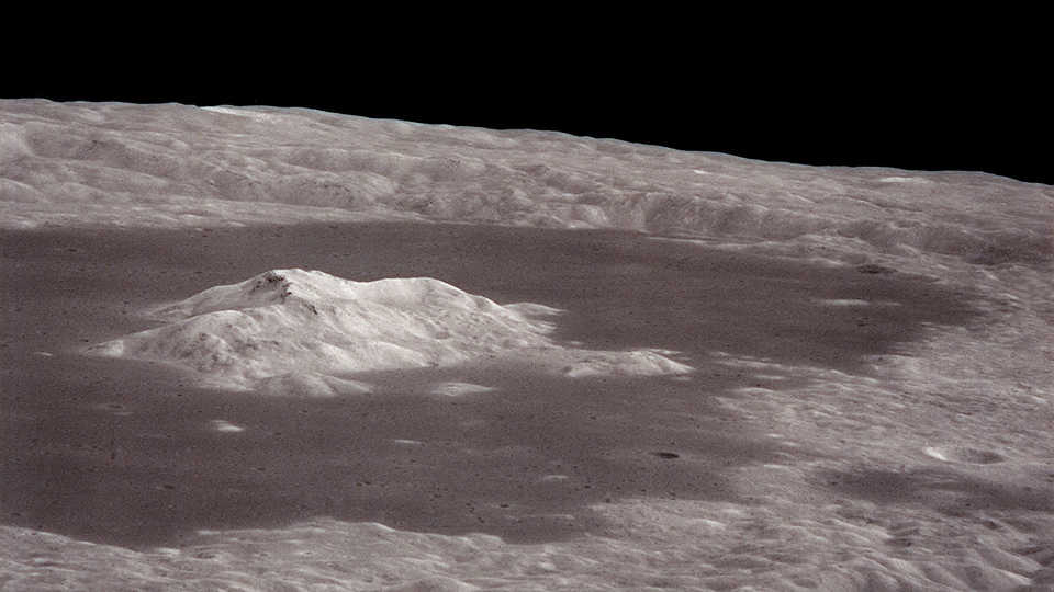Tsiolkovsky crater as imaged by Apollo 15
